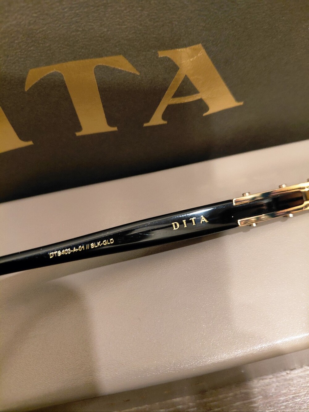 DITA LXN-EVO 25th Anniversary (DTS403-A) Black/Gold Framed Aviator Sunglasses - Picture 13 of 14